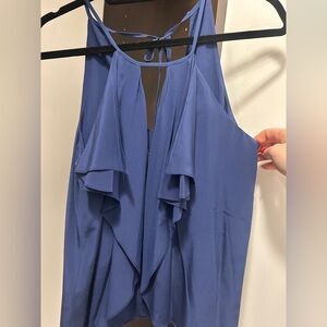BCBG Max Azria Blue Flowy Tank